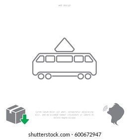 Tram icon. vector illustration