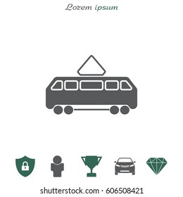 Tram icon. vector illustration