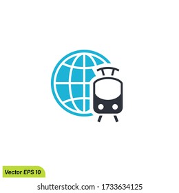 Tram icon vector icon illustration. Simple design element . Tram or tramway symbol from transportation. Can be used for web and mobile.