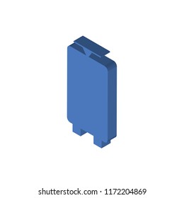 Tram isometric left top view 3D icon