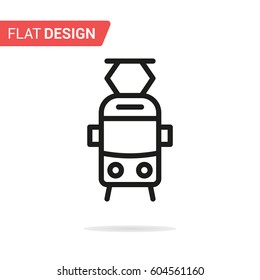 Tram line icon. Vector