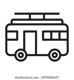 Icono de la línea de tranvía. Ilustración vectorial.