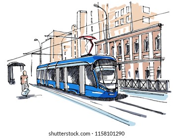 Tram line sketch