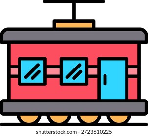 Tram Nuevo Vector de diseño de iconos creativos