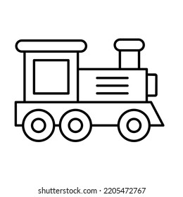 Icono de vector de contorno de tram que puede modificar o editar fácilmente

