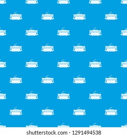 Tram pattern vector seamless blue repeat for any use
