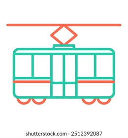Tram Shuttle for Transportation Icon