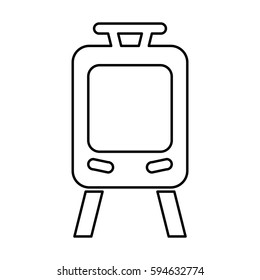 tram silhouette isolated icon