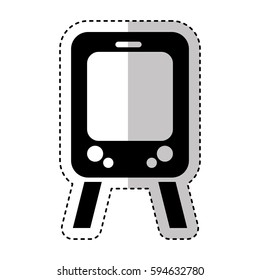 tram silhouette isolated icon