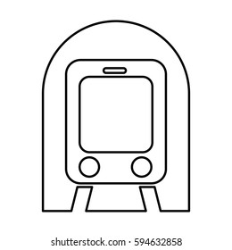tram silhouette isolated icon