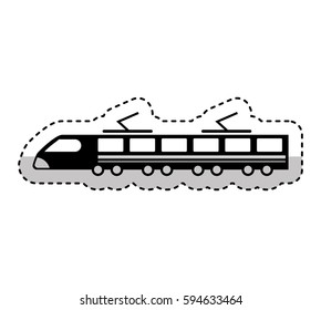 tram silhouette isolated icon