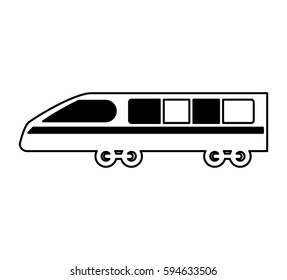 tram silhouette isolated icon