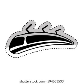 tram silhouette isolated icon