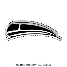tram silhouette isolated icon