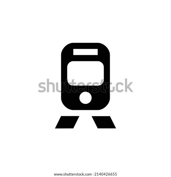 tram stop icon. Flat style design isolated on\
white background.