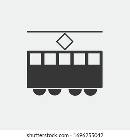 tram stop vector icon rail transport