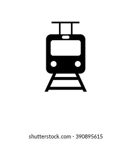 Tram Streetcar. Vector Icon