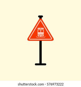 tram traffic sign