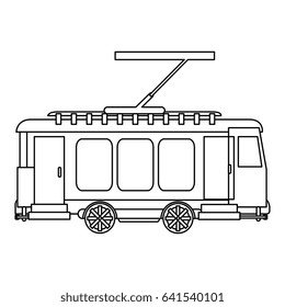 tram transport isolated icon