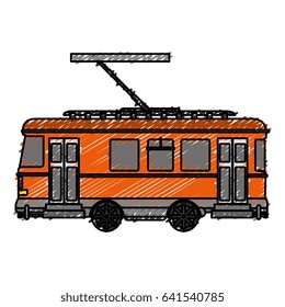 tram transport isolated icon