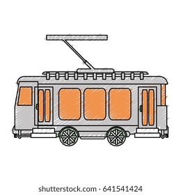 tram transport isolated icon