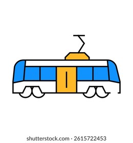 tram transport line icon vector. tram transport sign. isolated symbol illustration