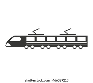 tram transport public icon vector illustration design