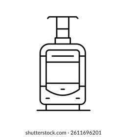 tram transport vehicle line icon vector. tram transport vehicle sign. isolated contour symbol black illustration