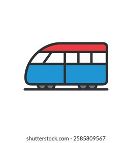 Tram transportation in Luxembourg illustration
