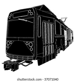 Tram Trolley Vector 04