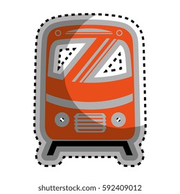 tram vehicle isolated icon