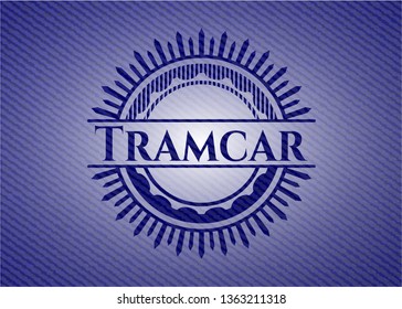 Tramcar denim background