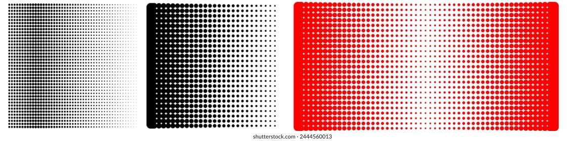 IN: TRAMES VECTORIELLES. Dégradé de demi-teintes avec points parafitement ronds