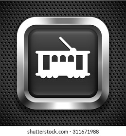 Tramp on Black Square Button
