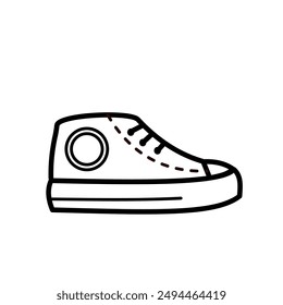 Tramp, sports shoe, sneaker - vector illustration	
