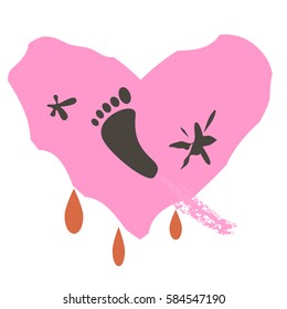 
trampled heart vector