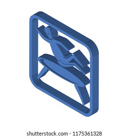 Trampo isometric left top view 3D icon