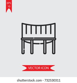 Trampolin vector icon, illustration symbol