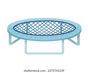 Trampoline bounce platform for children vector illustration isolated on white background