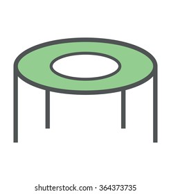 Trampoline Colored Vector Icon