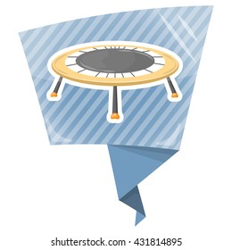 Trampoline colorful icon