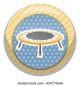 Trampoline colorful icon