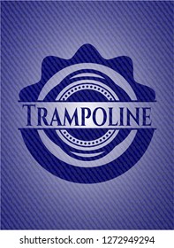 Trampoline emblem with jean texture