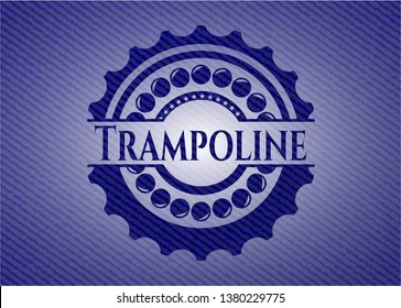 Trampoline emblem with jean texture