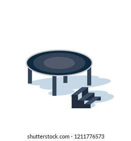 trampoline flat design. Vector illustration