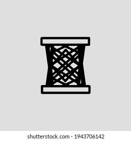 Trampoline flat icon. Simple style Olympic sport  symbol. Logo design element. T-shirt printing. eps10. Vector for sticker.