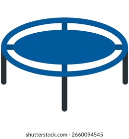 Trampolin-Symbol im flachen Stil