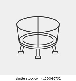 Trampoline icon isolated on background. Jumping symbol modern, simple, vector, icon for website design, mobile app, ui. Vector Illustration