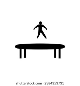 Trampoline Icon on White Background - Simple Vector Illustration