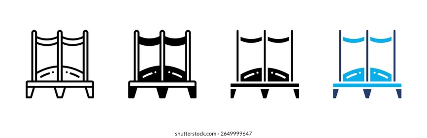 Trampolin Icon Blatt mehrere Stilsammlung